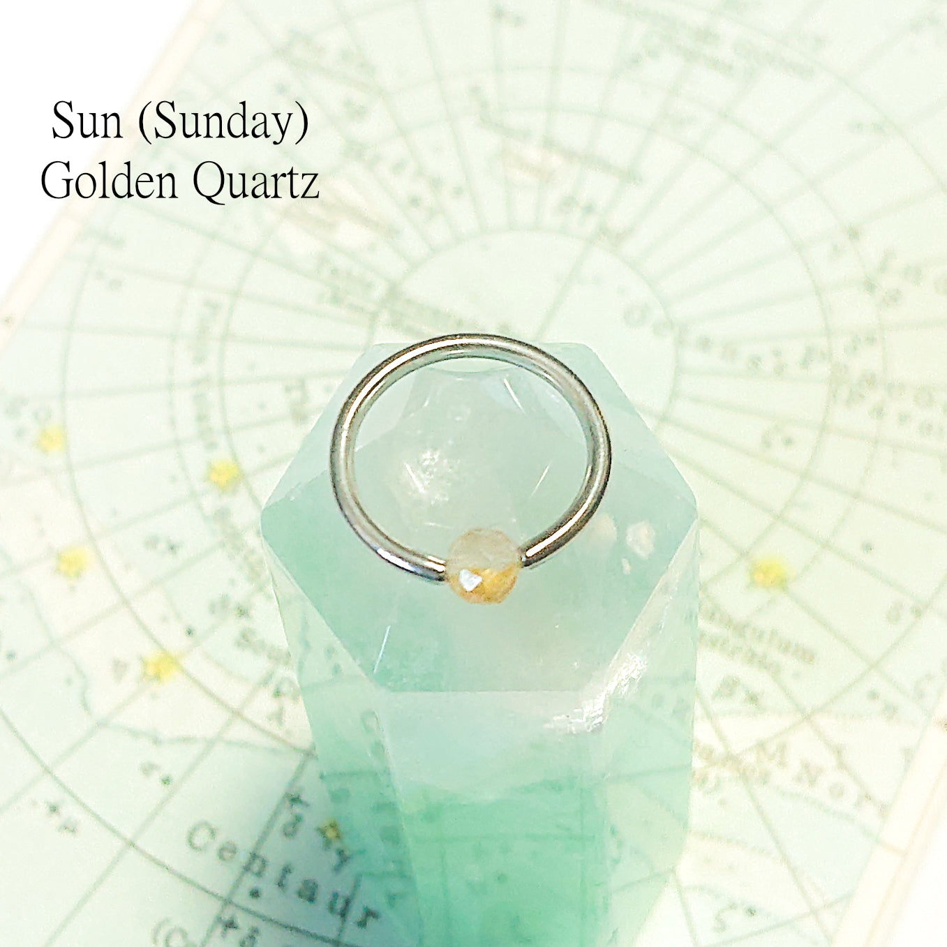 18 Gauge 14k Gold Planetary Captive Bead Rings