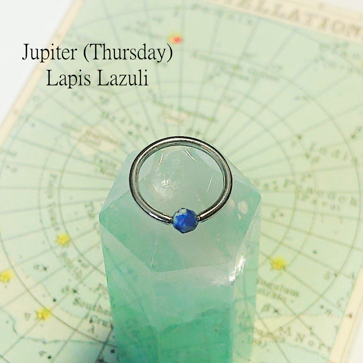 18 Gauge 14k Gold Planetary Captive Bead Rings